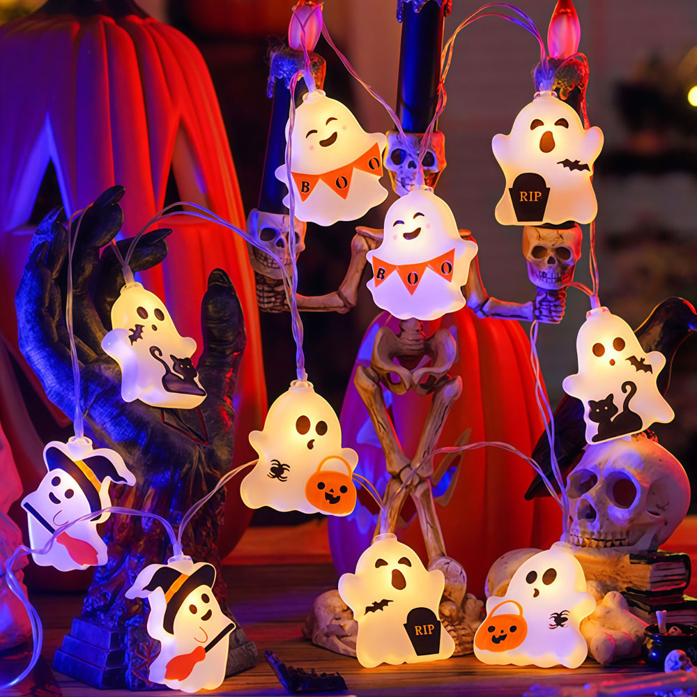 Lovii 10 Warm White LED Assorted Ghost Halloween String Light 1.5m Image 3