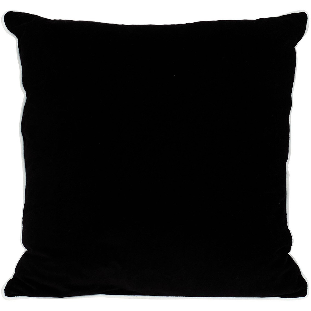 Divante Henley Velvet Cushion - Black Image 1