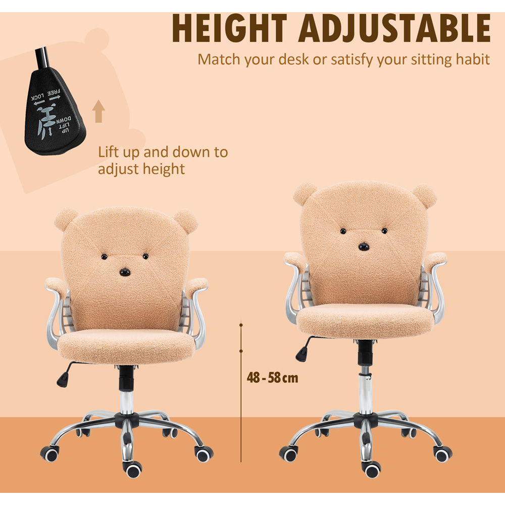 Portland Brown Bear Shape Cute Office Chair Image 5