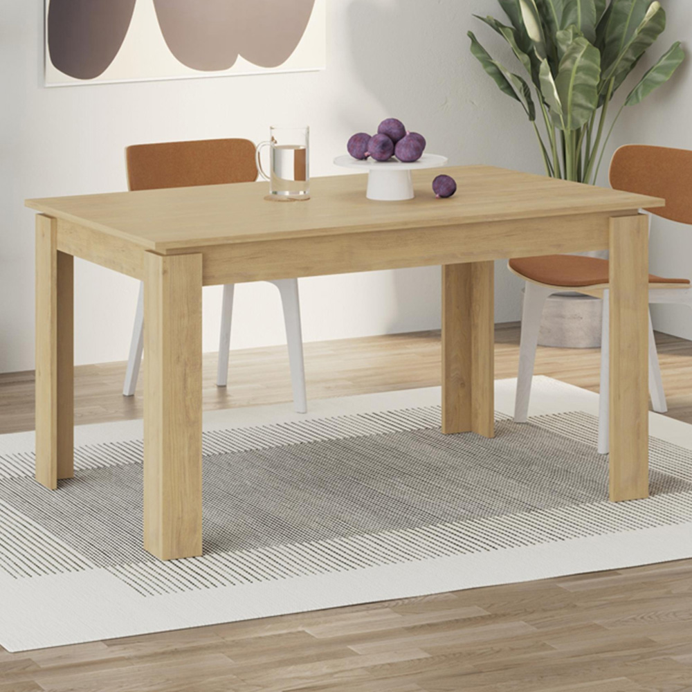 Decortie Tolmen 6 Seater Sapphire Oak Dining Table Image 1