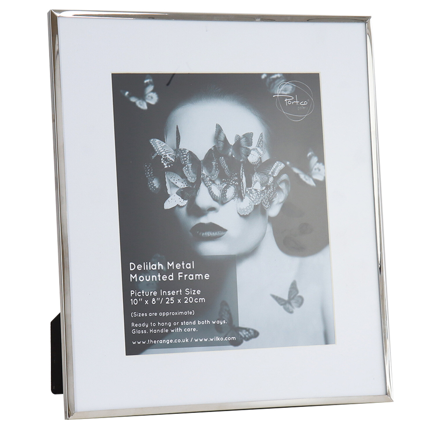 Delilah Metal Mounted Frame - Silver / 10 x 8in Image 1