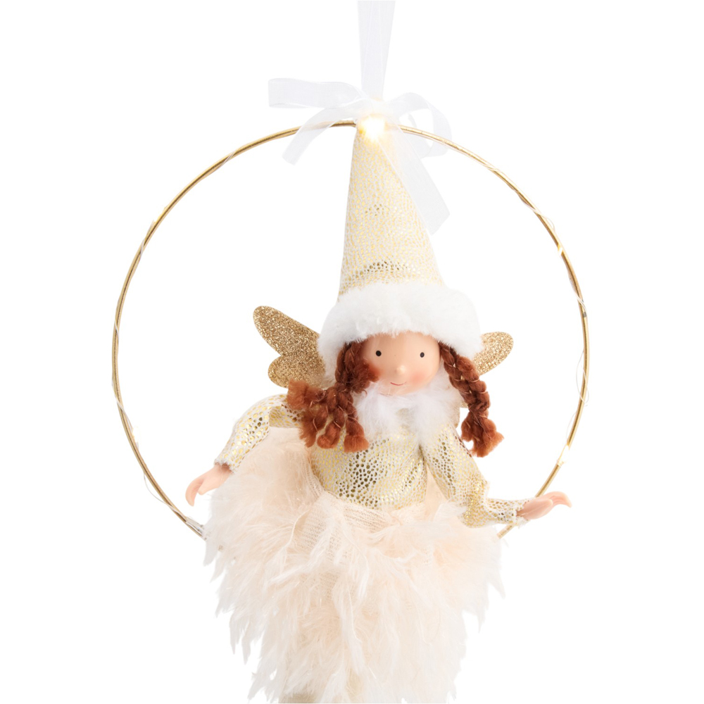 LED Hoop Sitting Fairy - Neutral Image 5