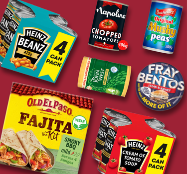 cans tins and packets