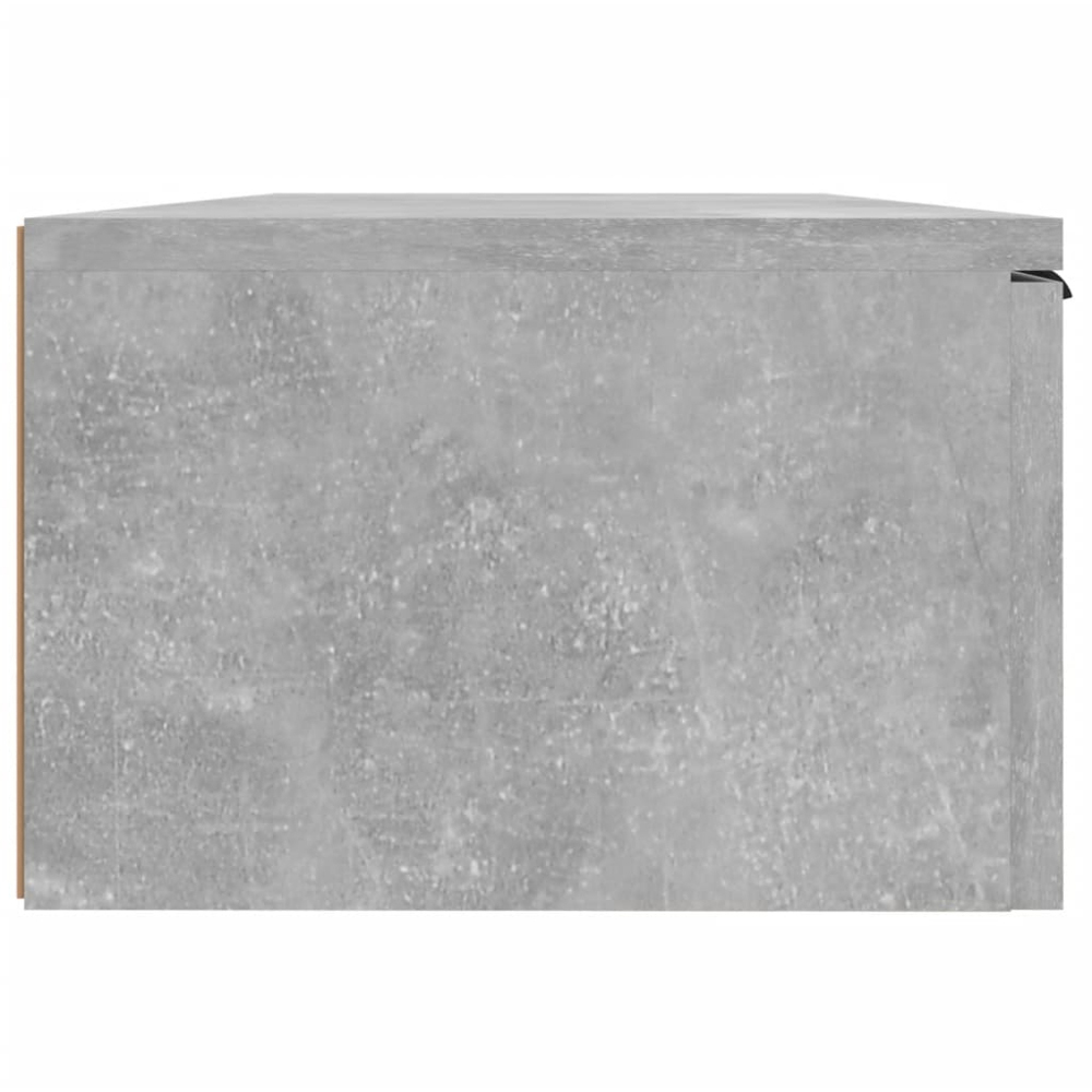 vidaXL 2 Drawer Concrete Grey Wall Mounted Cabinet Image 6