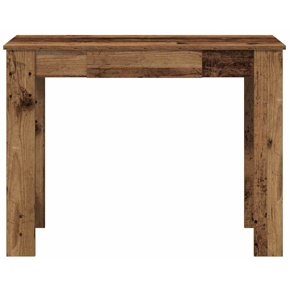 vidaXL Single Drawer Office Desk Old Wood Effect Image 3