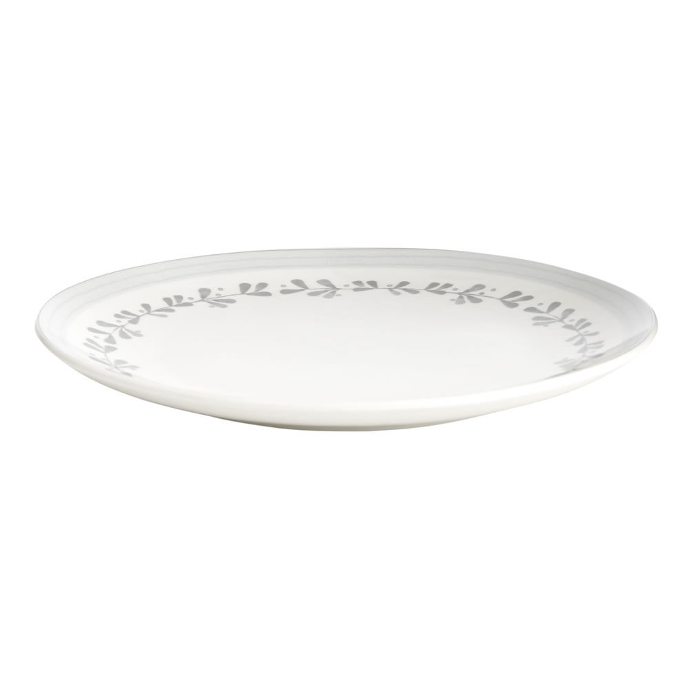 Wilko Grey Floral Dinner Plate Wilko