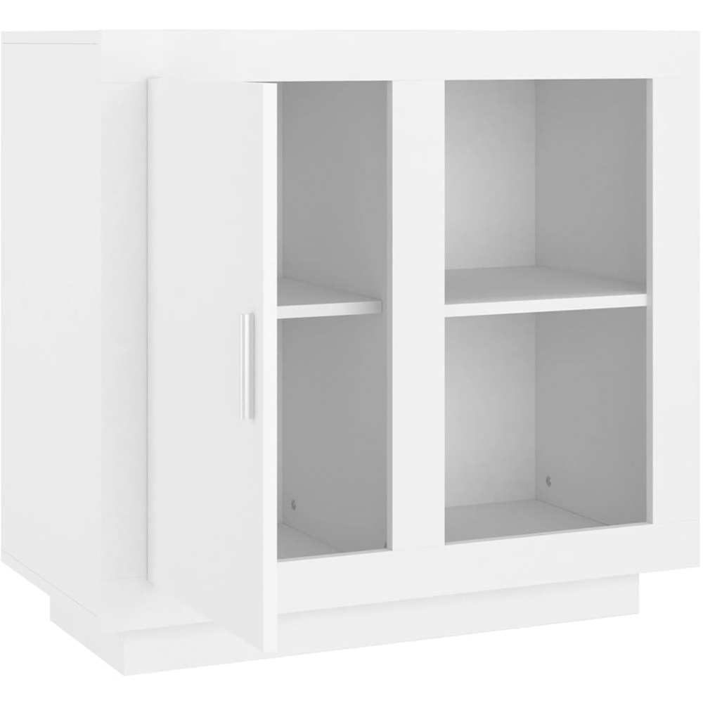 vidaXL Single Door 2 Shelf White Sideboard Image 5