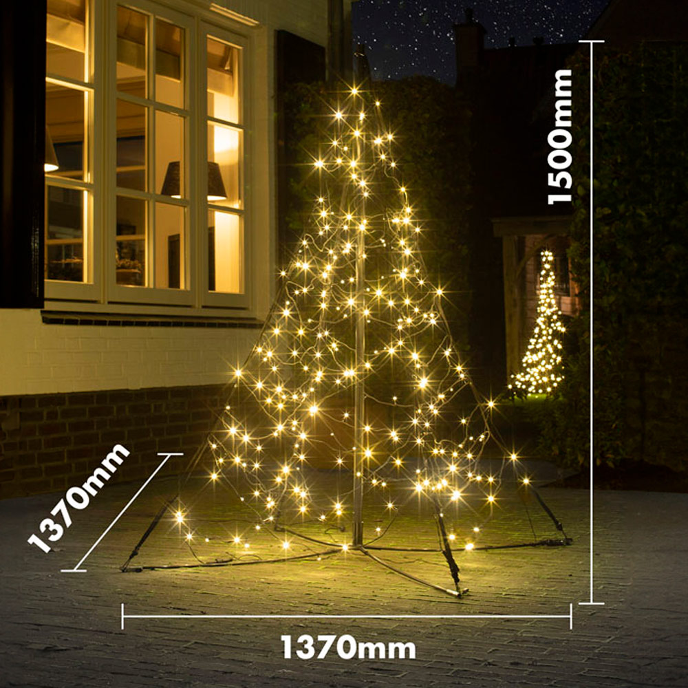Fairybell 5ft Warm White LED Outdoor Christmas Tree Image 6