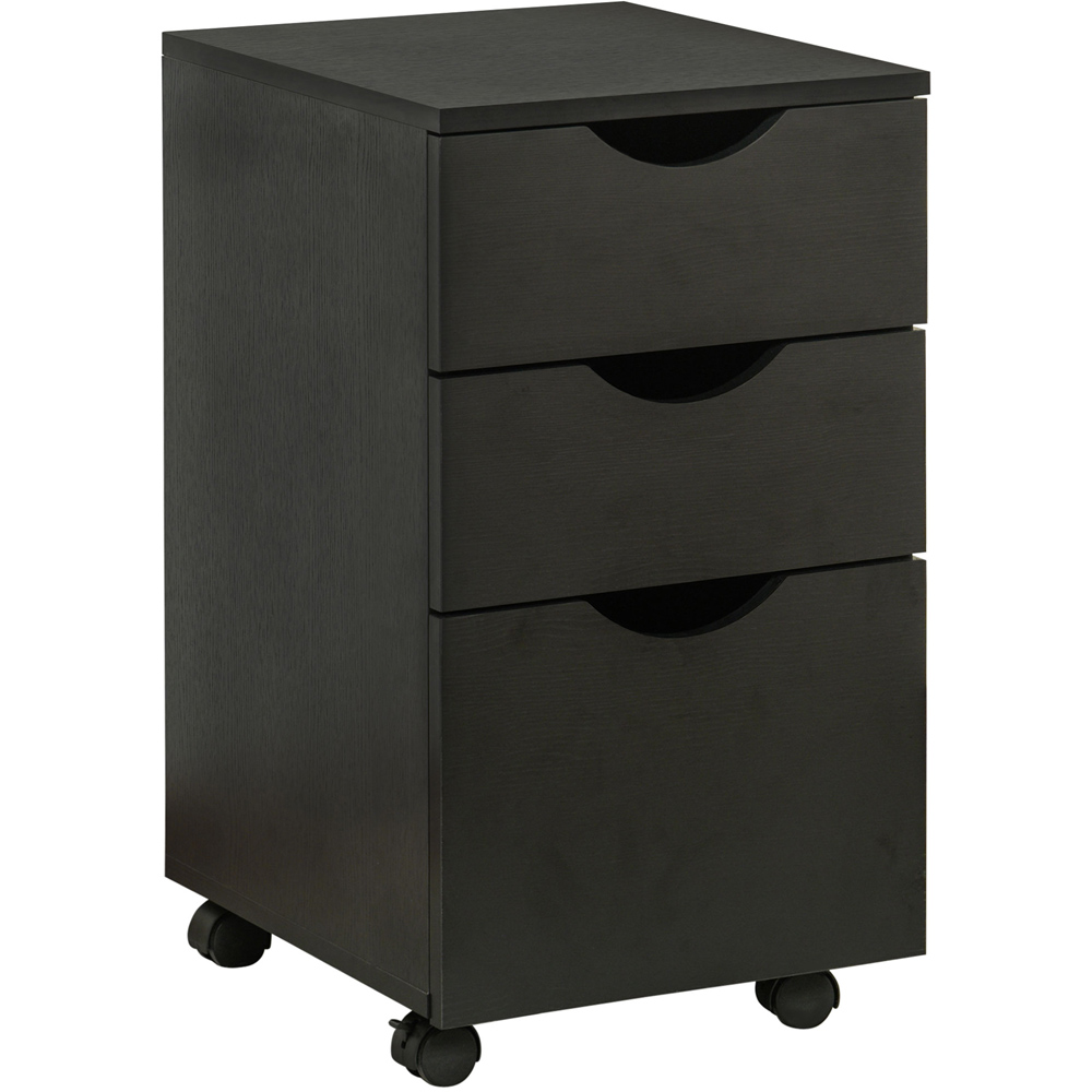 HOMCOM 3 Drawer Filing Cabinet with Wheels Image 2