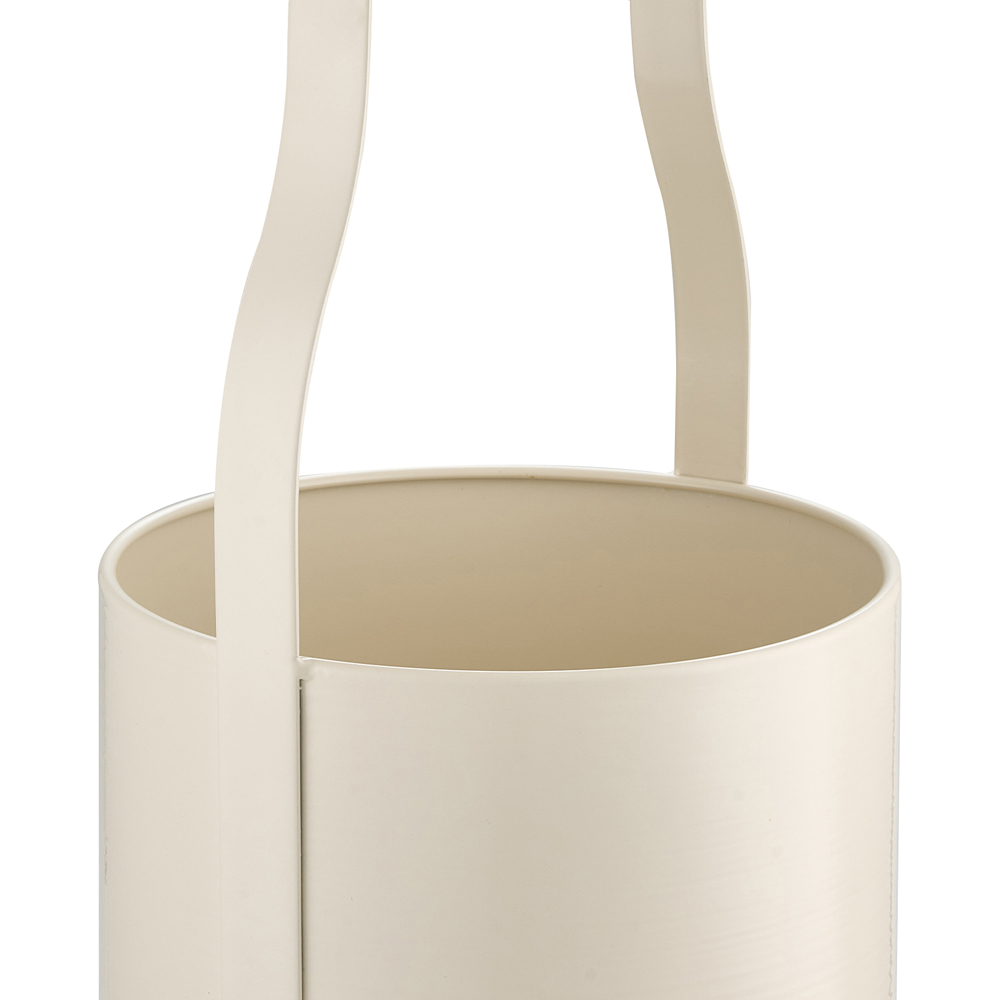 Living and Home Beige Round Tray Top Storage Side Table Image 5