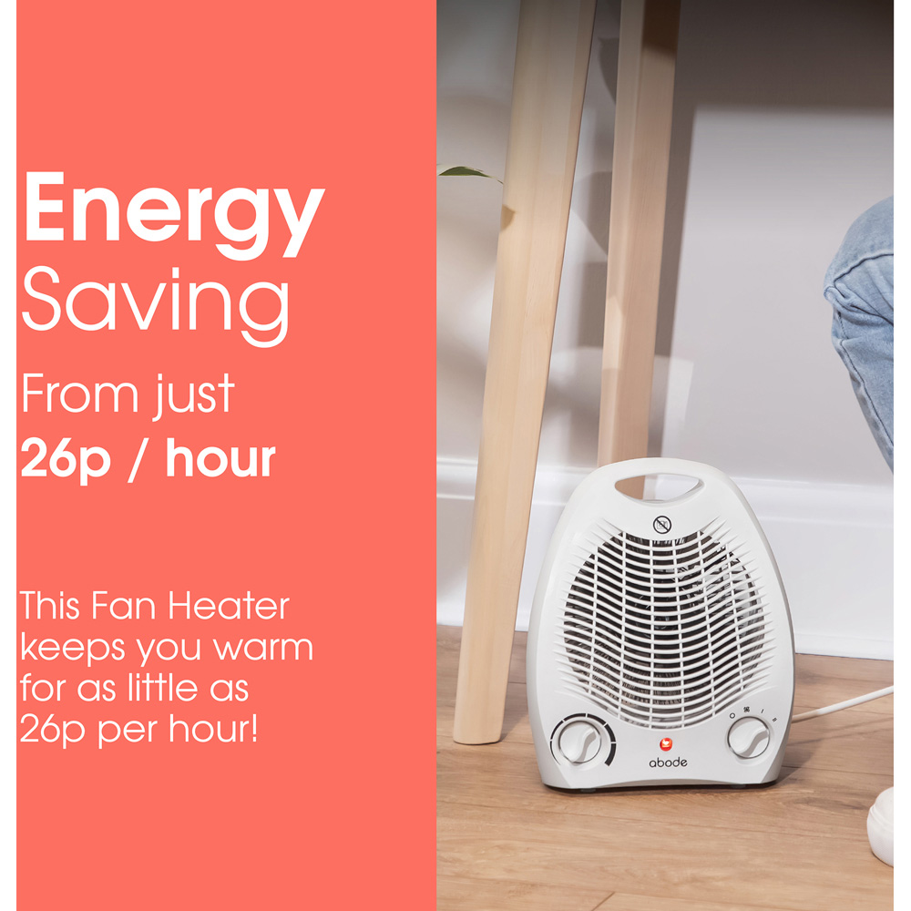 Abode AFH1002 White Fan Heater 2000W Image 3