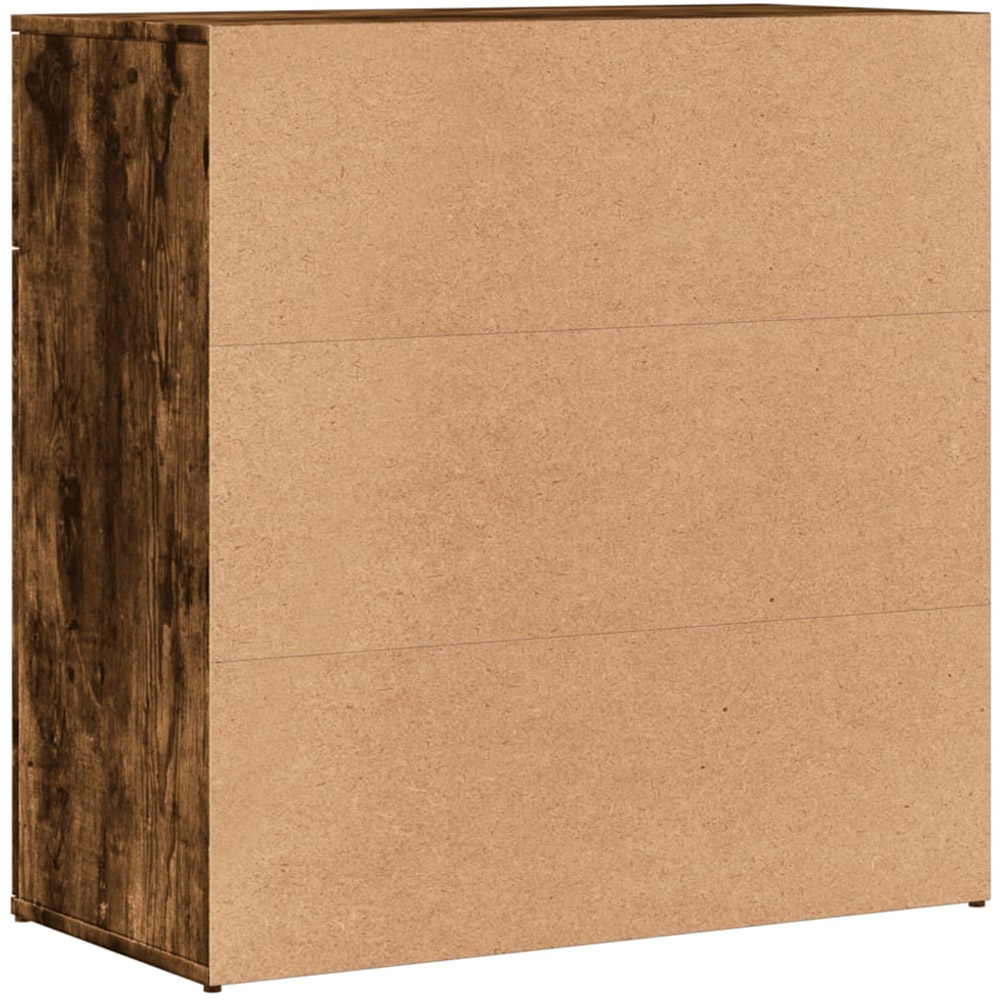 vidaXL 2 Door 2 Drawer Smoked Oak Sideboard Image 7