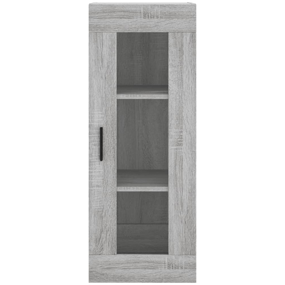 vidaXL Single Glass Door 2 Drawer 2 Shelf Grey Sonoma Highboard Image 8