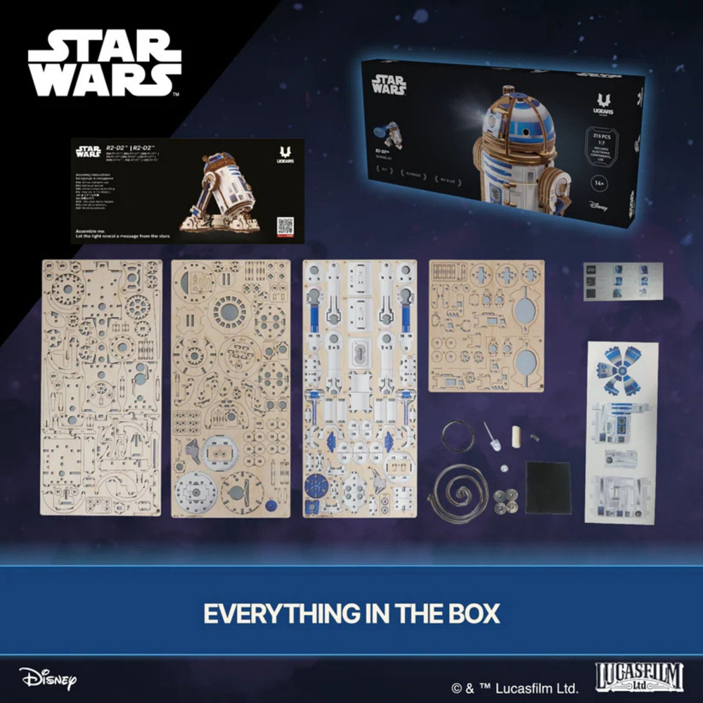 Ugears Star Wars R2-D2 Mechanical Model Image 9