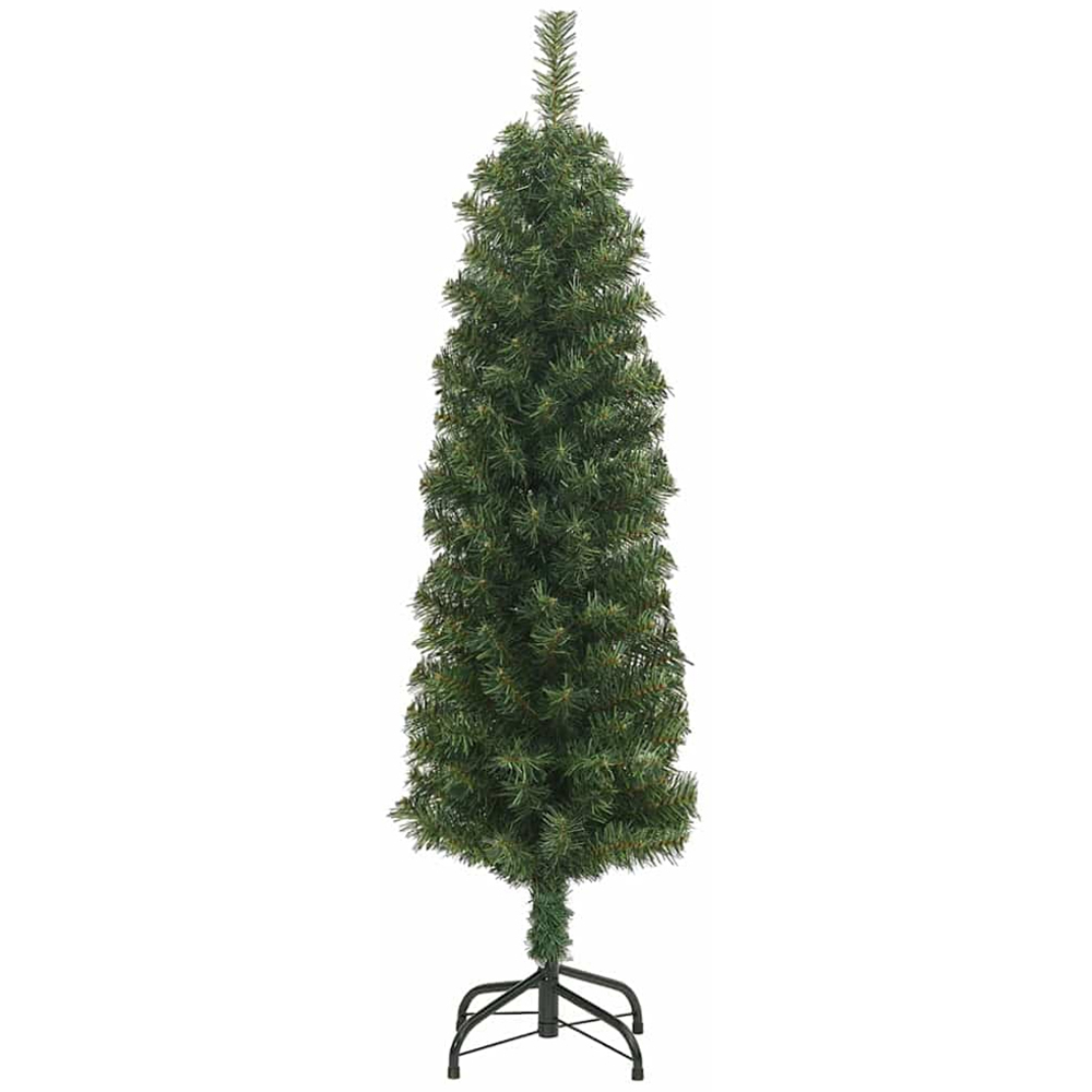 vidaXL Green Artificial Christmas Tree with Pinecones LEDs Silver Decoration Ornaments 5ft Image 4