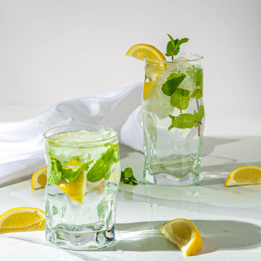 Bormioli Rocco Sorgente Wave Design Clear Highball Glass 460ml 8 Pack Image 3