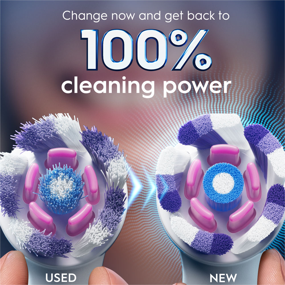 Oral-B iO Radiant White Toothbrush Refill Head 4 Pack Image 9