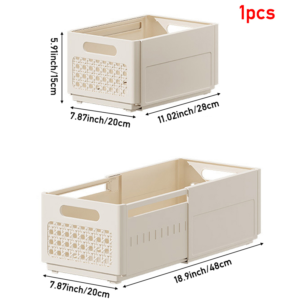 H&O Direct Large Plastic Expandable Storage Organiser Image 5