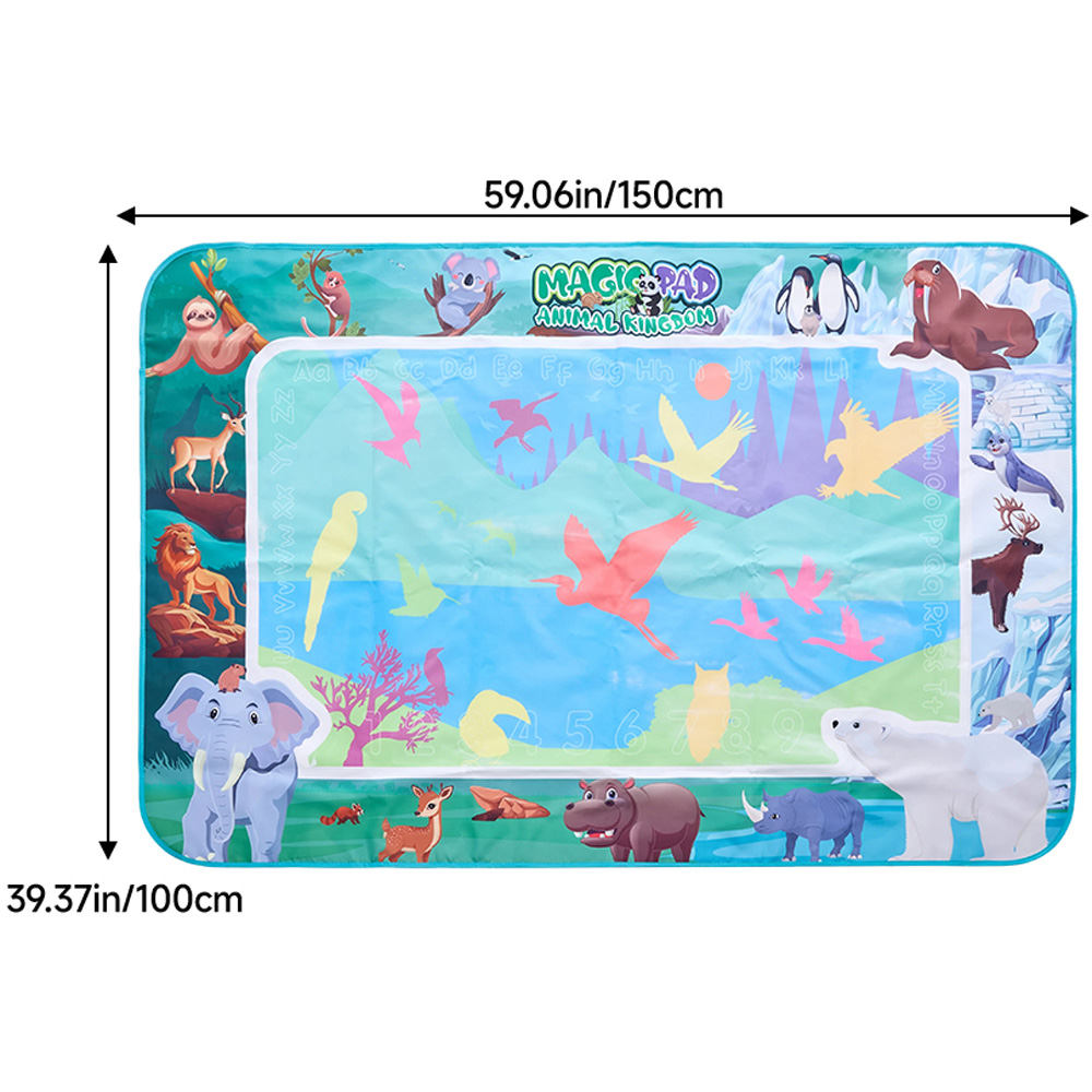 H&O Direct Kids Zoo Theme Water Doodle Painting Mat Image 6