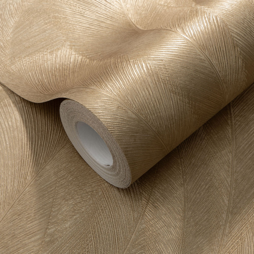 Erismann Elysium Plume Gold Wallpaper Image 2