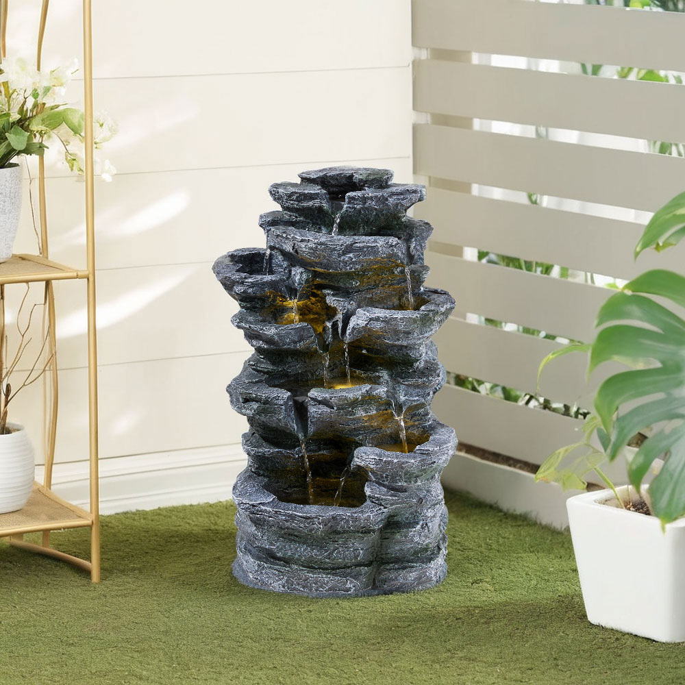 Living and Home Solar Powered Resin Water Feature Image 7
