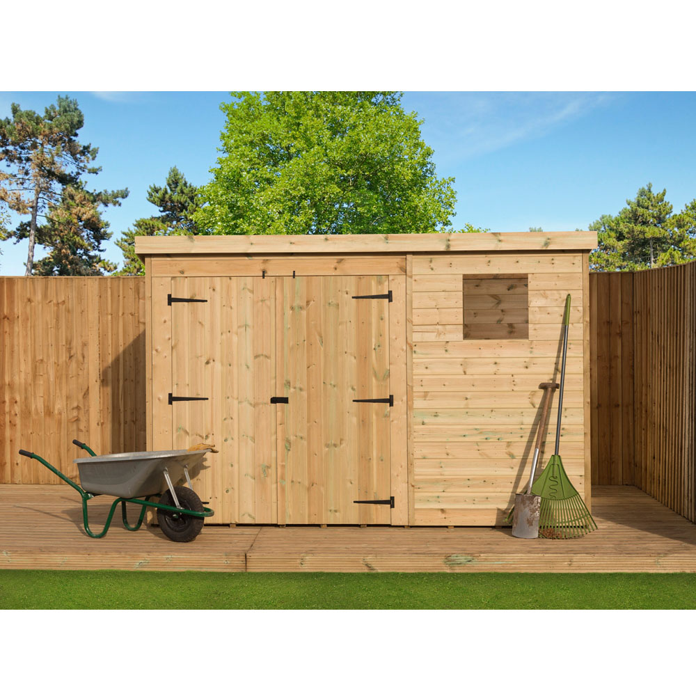 Empire Sheds 4000 10 x 3ft Double Door Tongue and Groove Pent Garden Shed Image 4