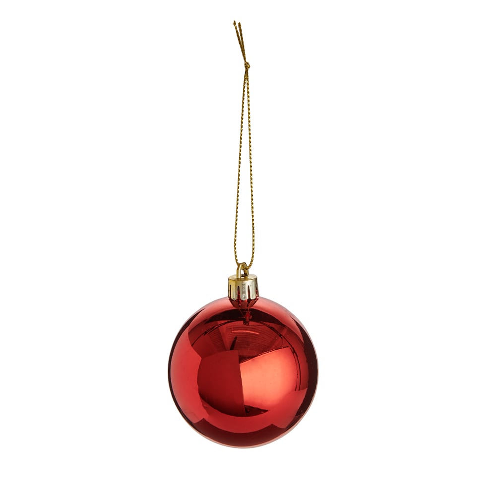 Wilko 35 Pack Large Winter Mix Red Baubles Image 6