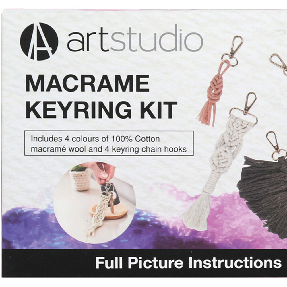 Art Studio Make Your Own Macrame Keyring Kit Image 2