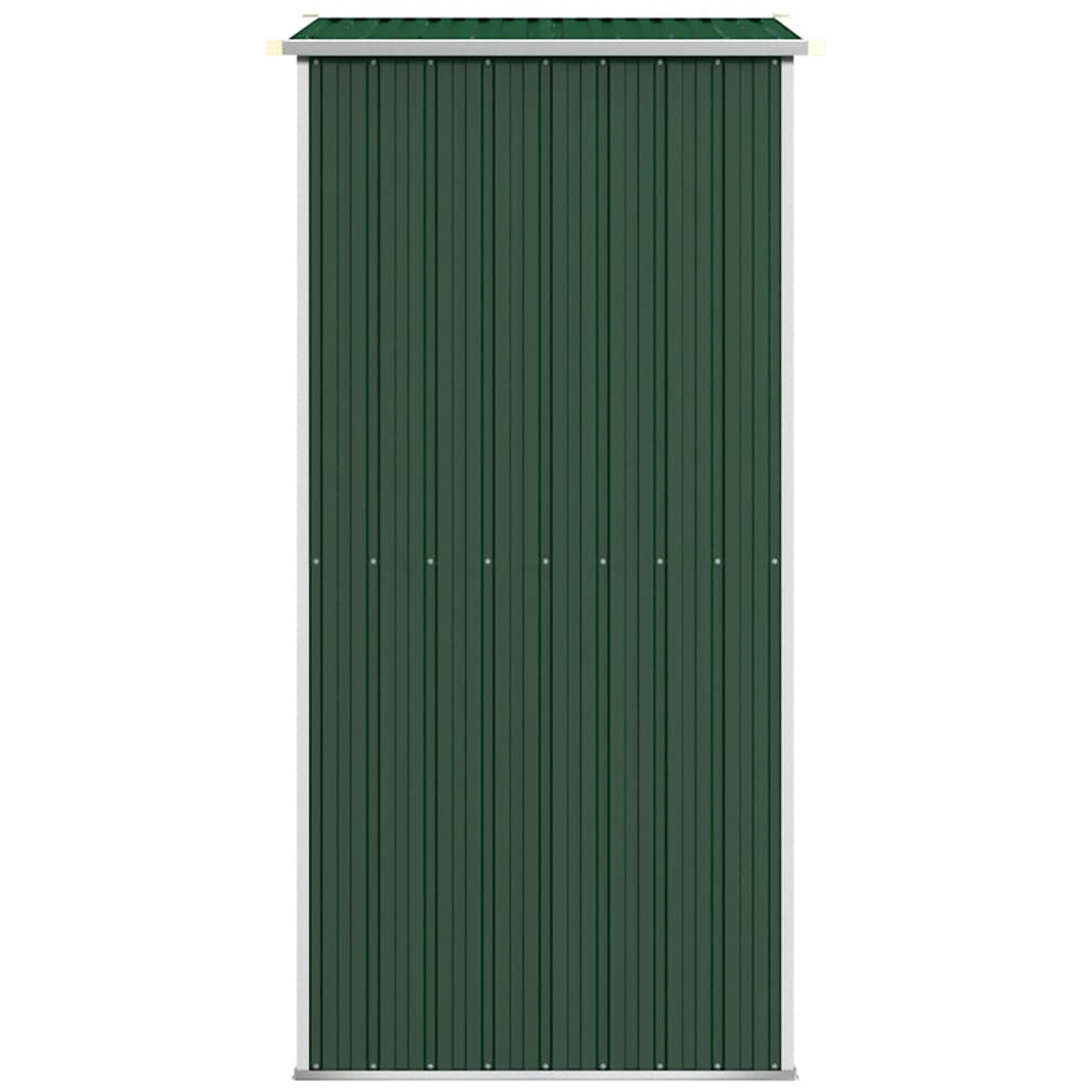 vidaXL 6.3 x 3.5ft Green Galvanised Steel Apex Garden Shed Image 2