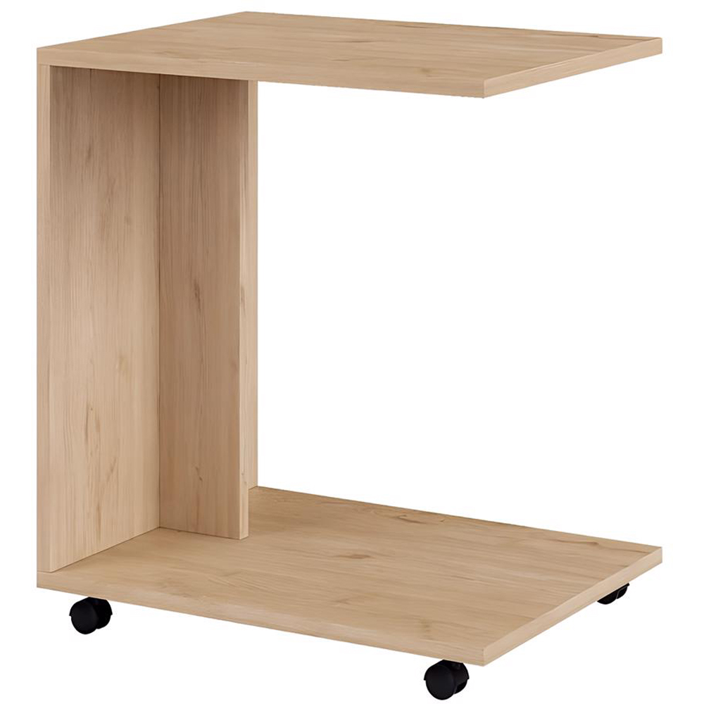 FWStyle Large Oak Effect Mobile Sofa Laptop Table Image 3