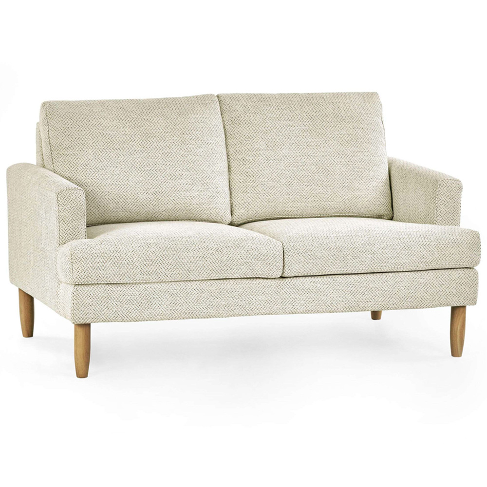 Julian Bowen Daisy 2 Seater Beige Pearl Barley Chenille Upholstered Compact Sofa Image 2