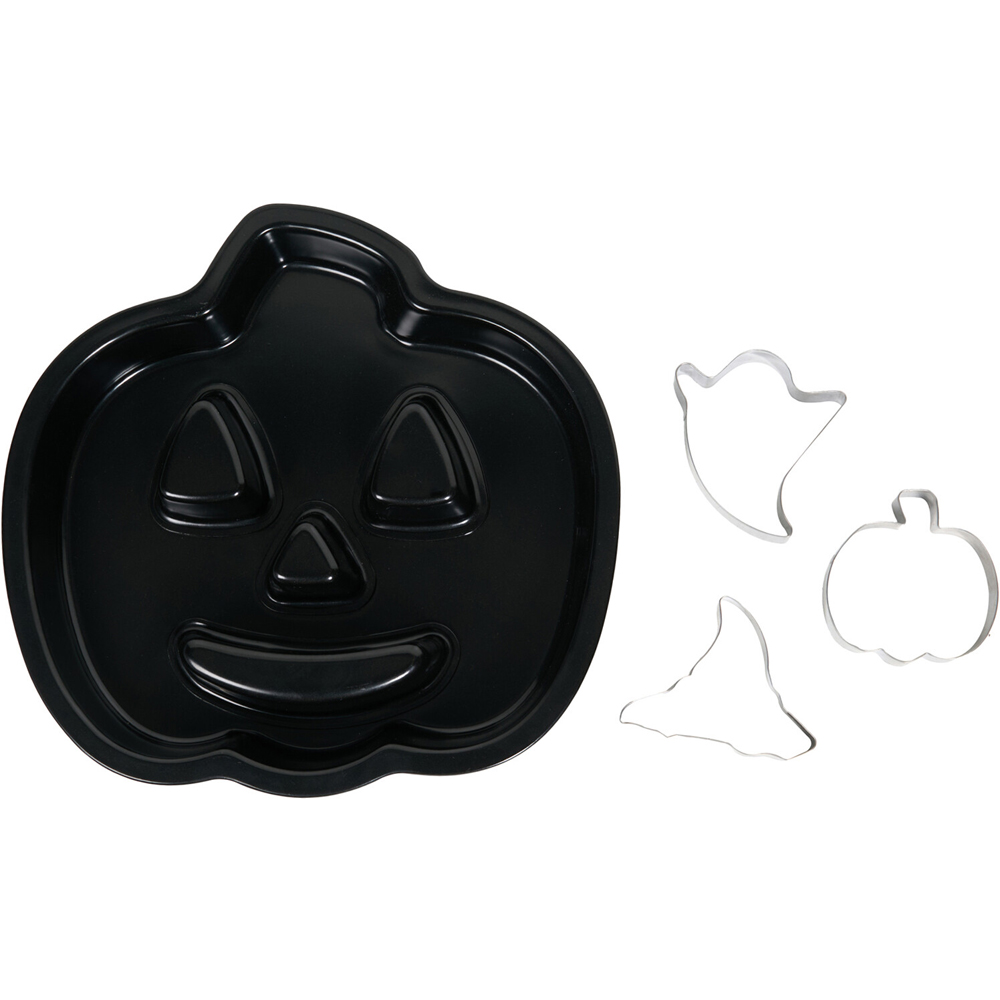 Pumpkin Baking Tray and Accessories Set Black Image 3