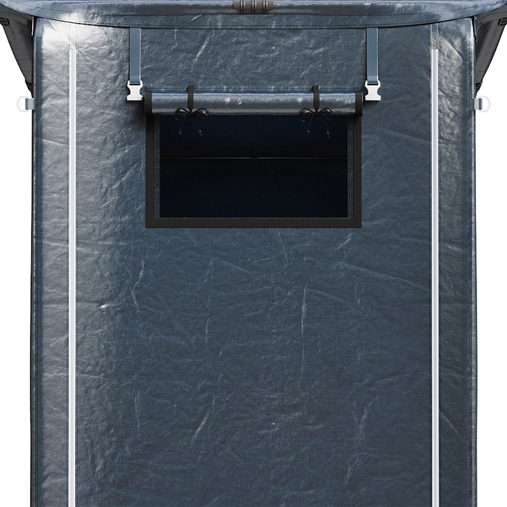Living and Home 3 x 5ft Dark Grey Pent Garden Storage Shelter with Roll-Up Zipper Door Image 5
