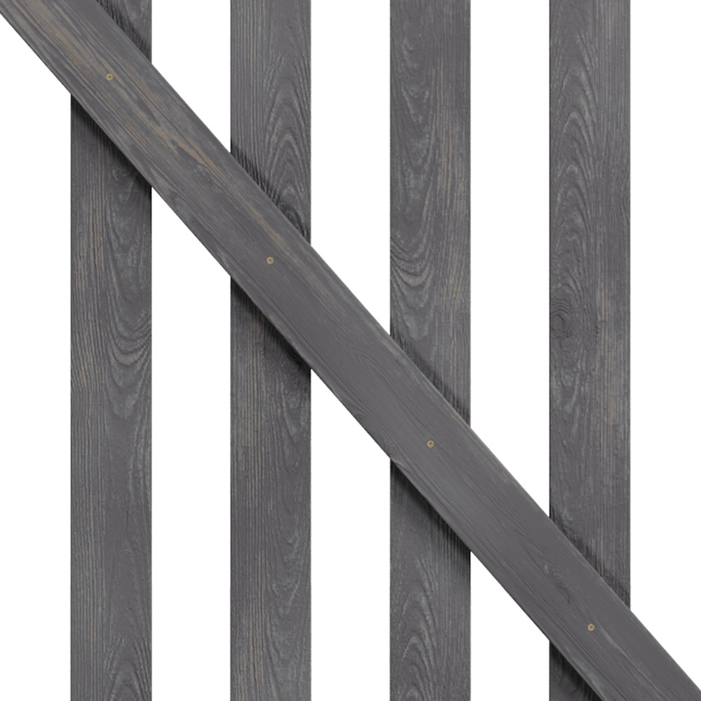 Outdoor Minimalist Grey Wooden Fence Gate 120 x 76 x 2.5cm Image 6
