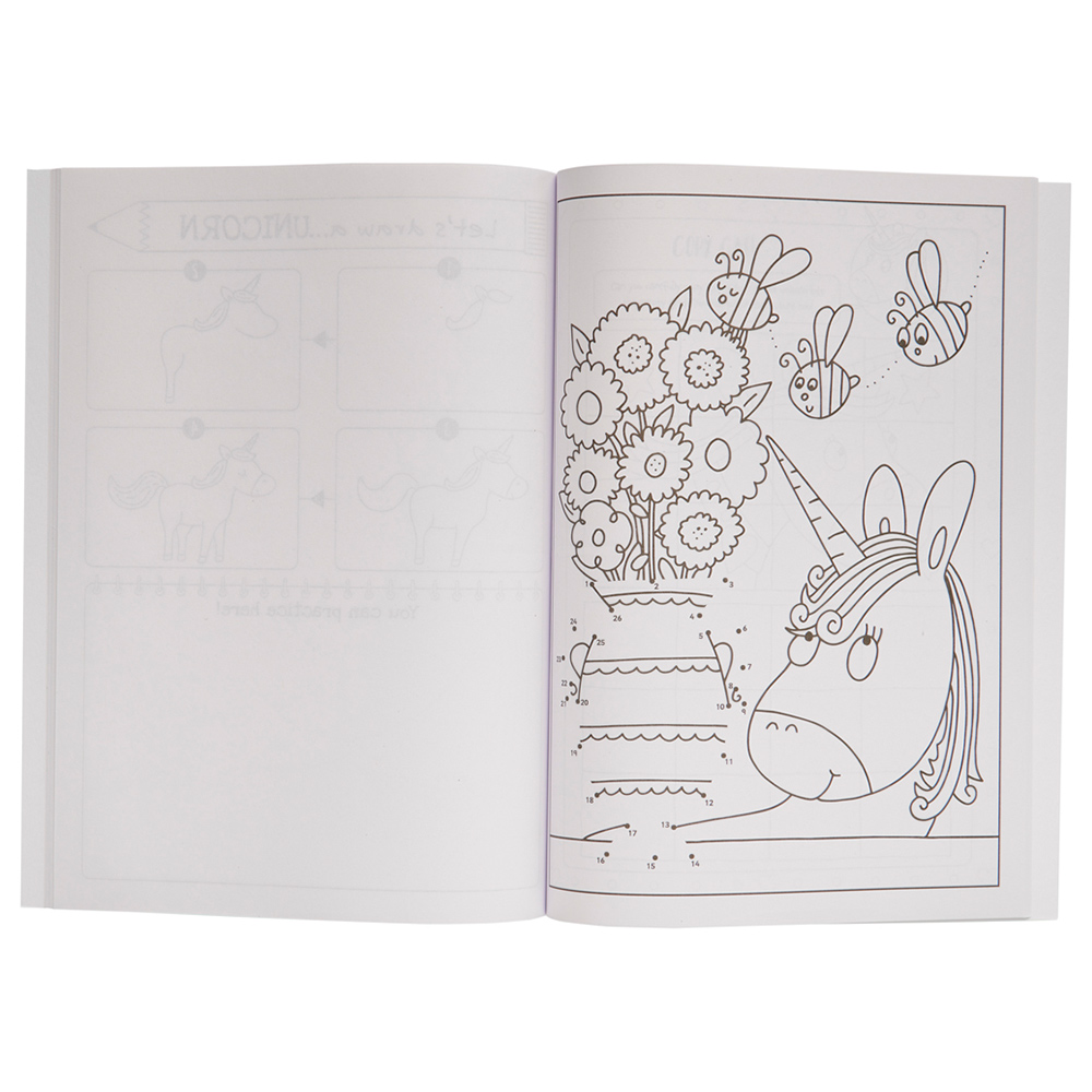 Wilko Unicorn Colouring and Activity Book Image 3