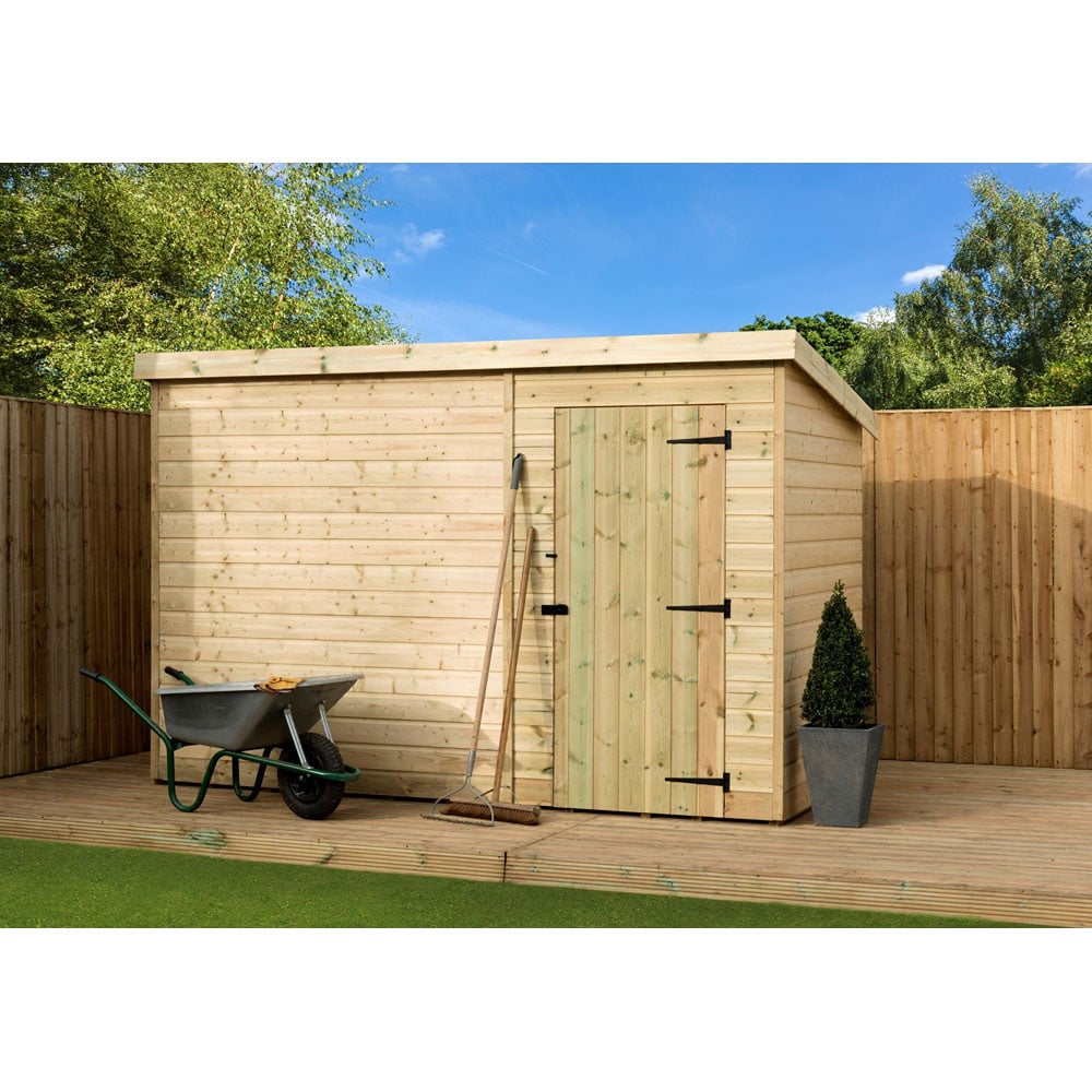 Empire Sheds 1000 10 x 4ft Tongue and Groove Wooden Pent Garden Shed Image 2