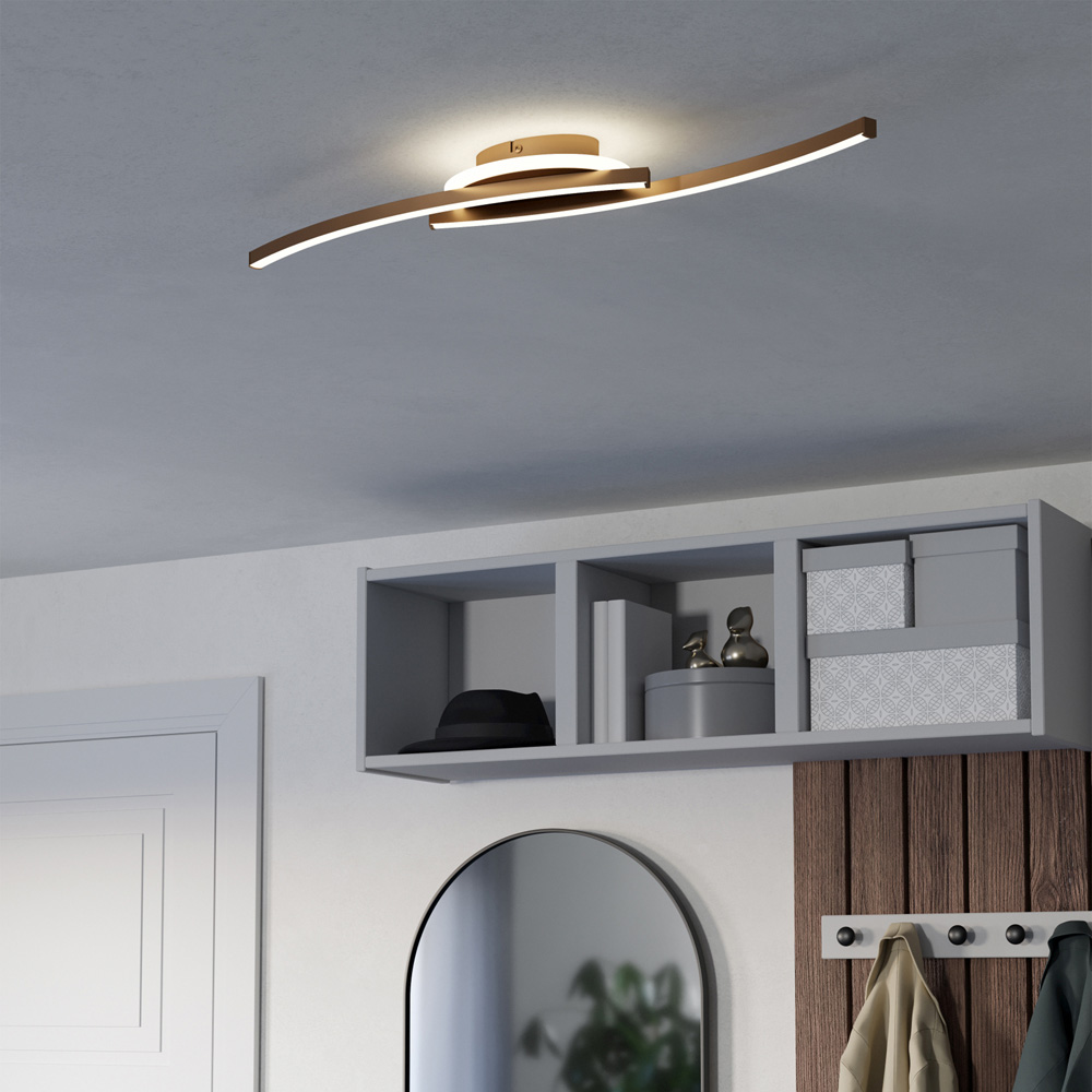 EGLO Lungolago Bronze Steel Minimalist Ceiling Light Image 2