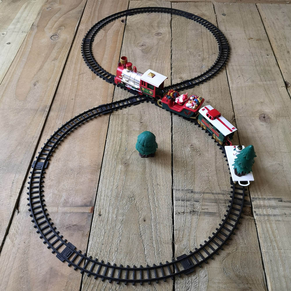 Samuel Alexander 20 Piece Light Up Christmas Santa's Musical Train Set Image 3