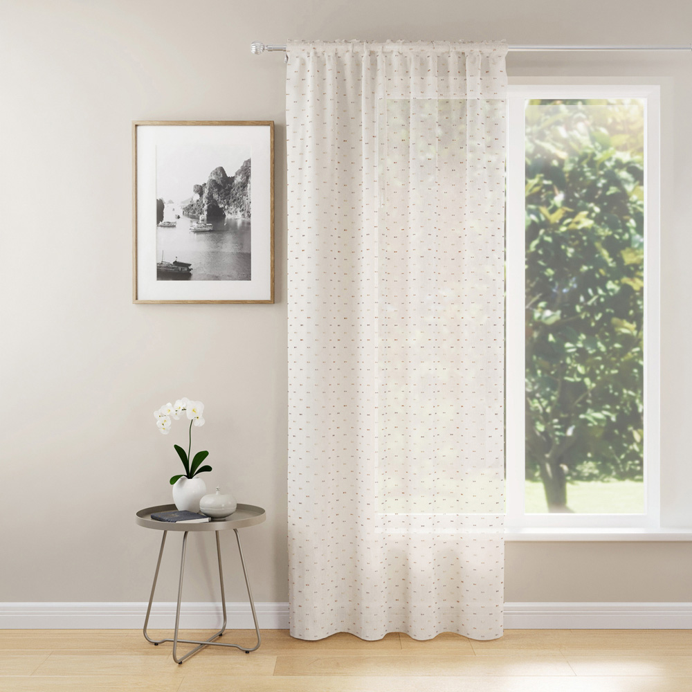 Hanoi Panel Curtain Natural 122cm Image 1