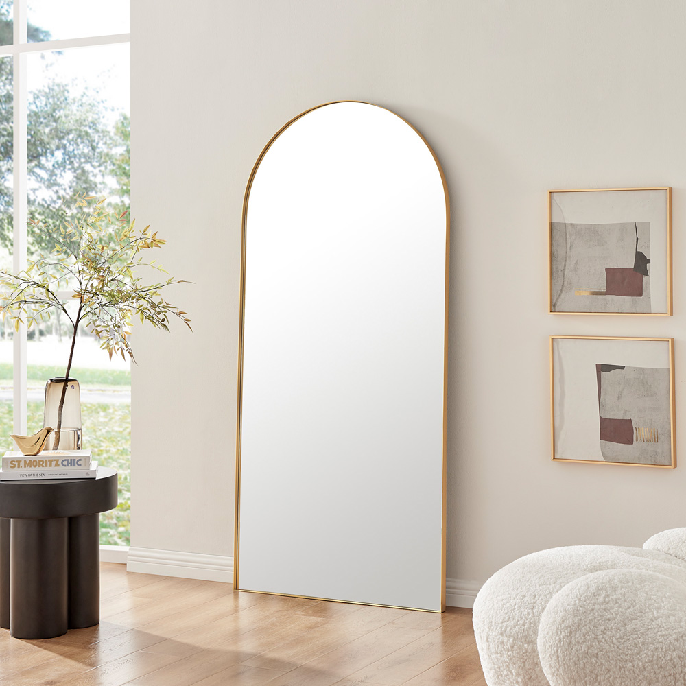 Furniturebox Odette Gold Arch Full Length Wall Mirror 170 x 80cm Image 6