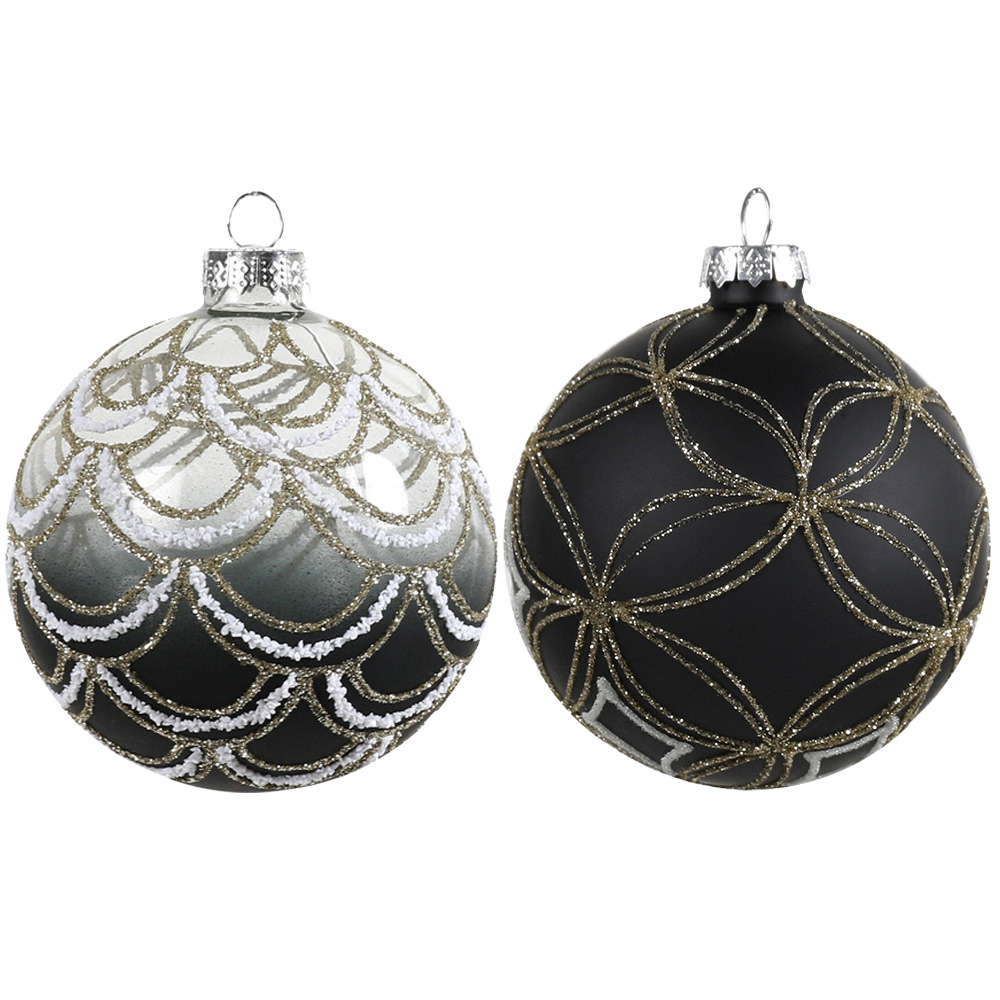 Single Chic Noir Black Beaded Design Bauble in Assorted Style Image 1