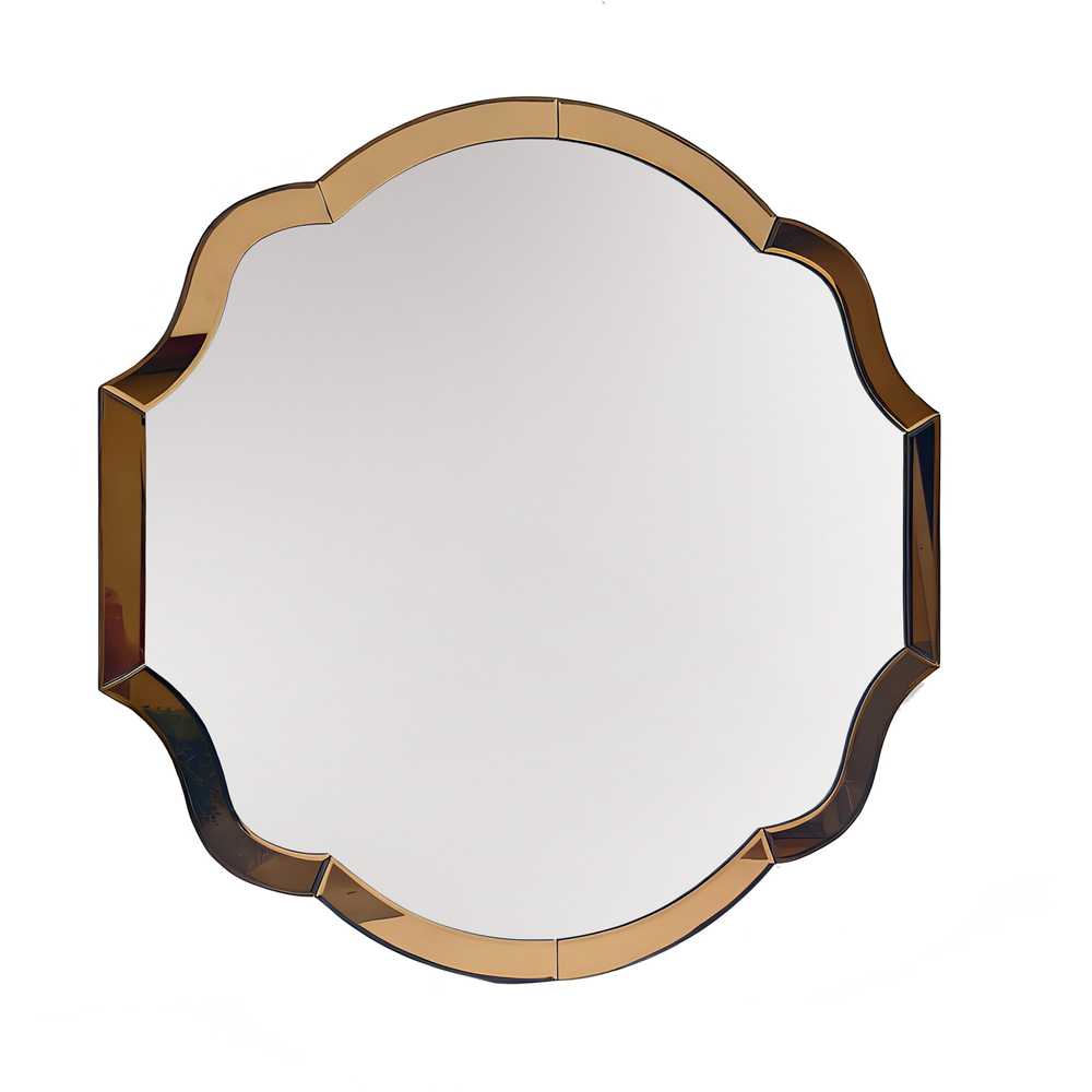 Antique Crest Bevelled Mirror Bronze Image 5
