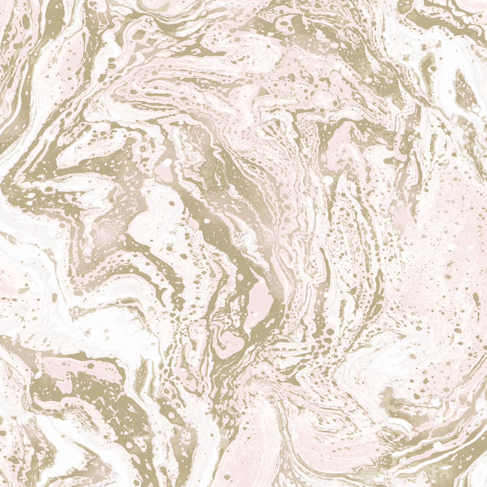 Skinny Dip Marble Pink and Gold Wallpaper Image 1