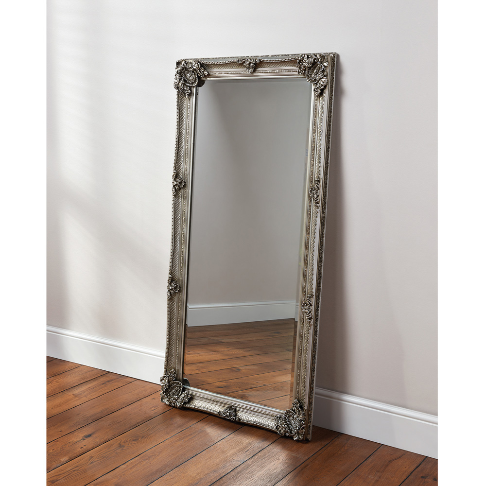 Regency Antique Silver Lean To Mirror 170 x 80cm Image 4