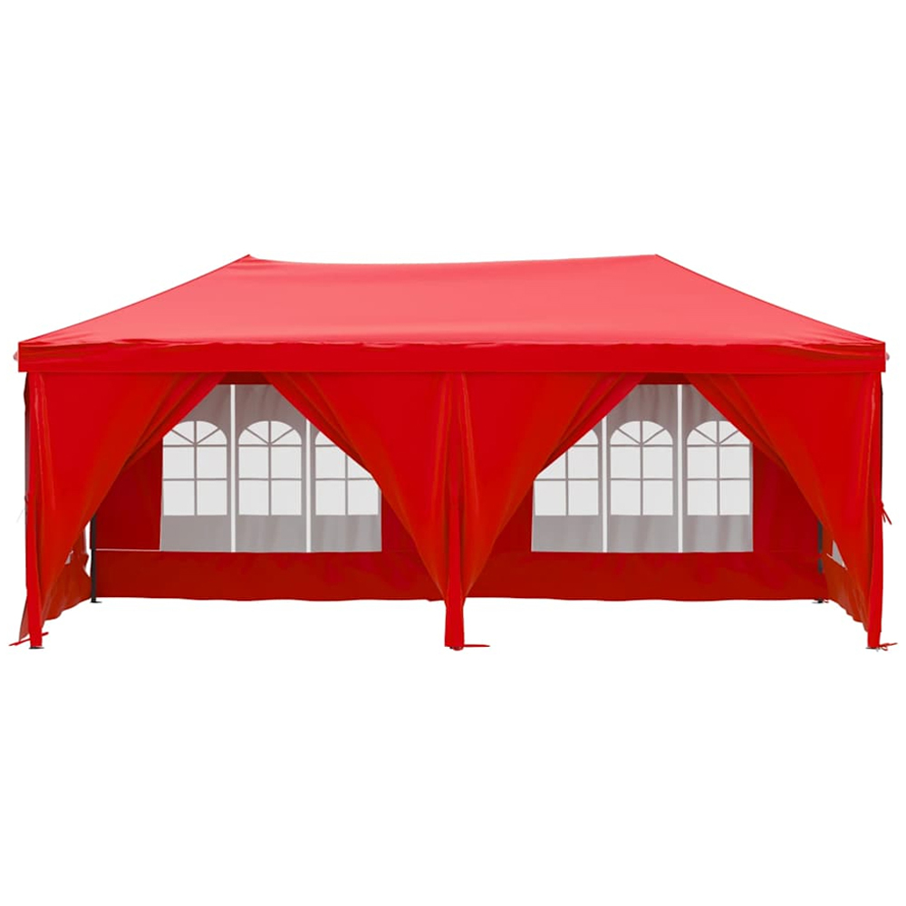 vidaXL 3 x 6m Red Foldable Party Tent with Sidewalls Image 3