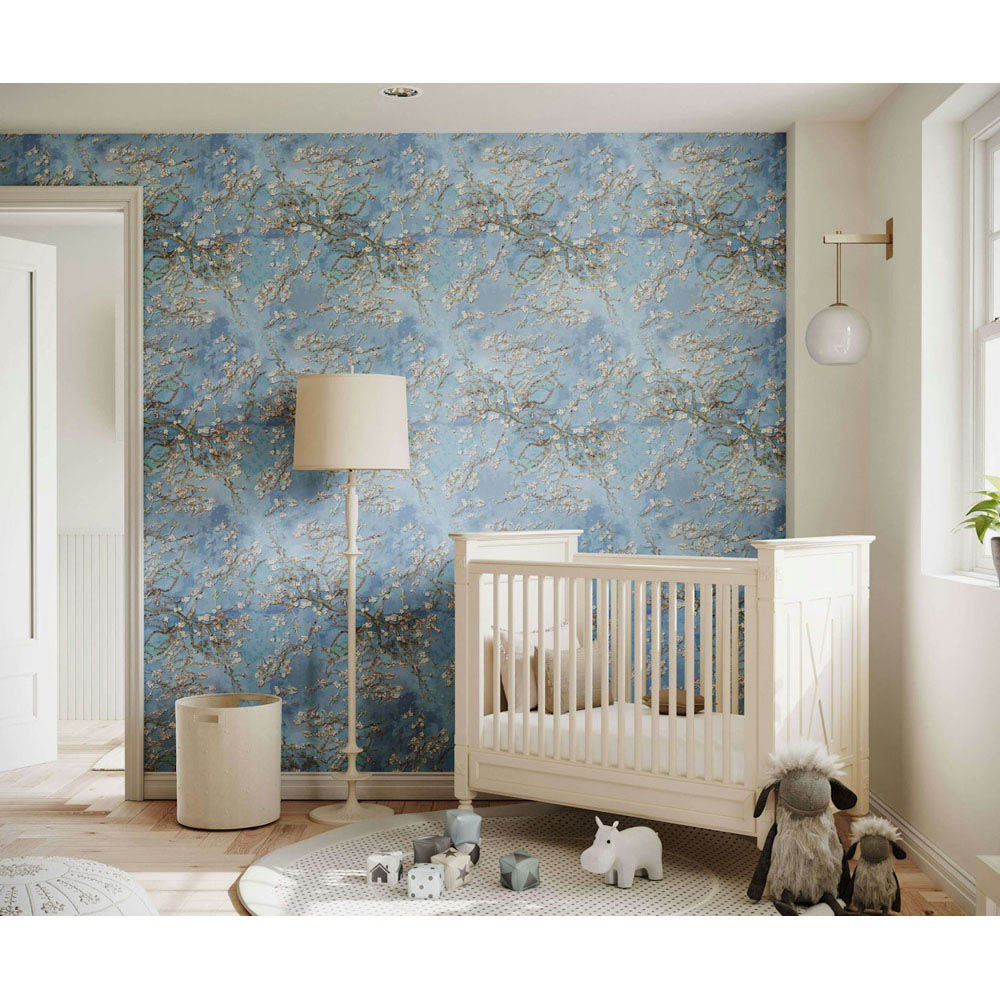 Bobbi Beck Eco Luxury Van Gogh Almond Blossom Blue Wallpaper Image 3