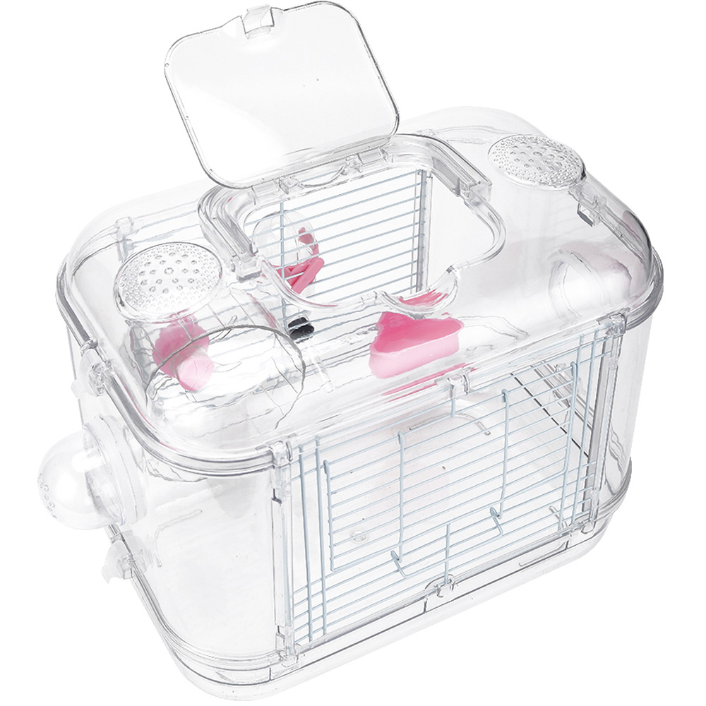 H&O Direct Clear Single Layer Hamster Cage with Tubes Image 3