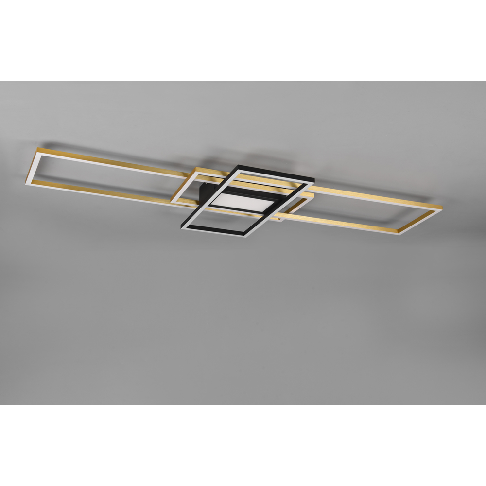 TRIO Irvine Brass Matt Integrated LED Ceiling Light Image 6