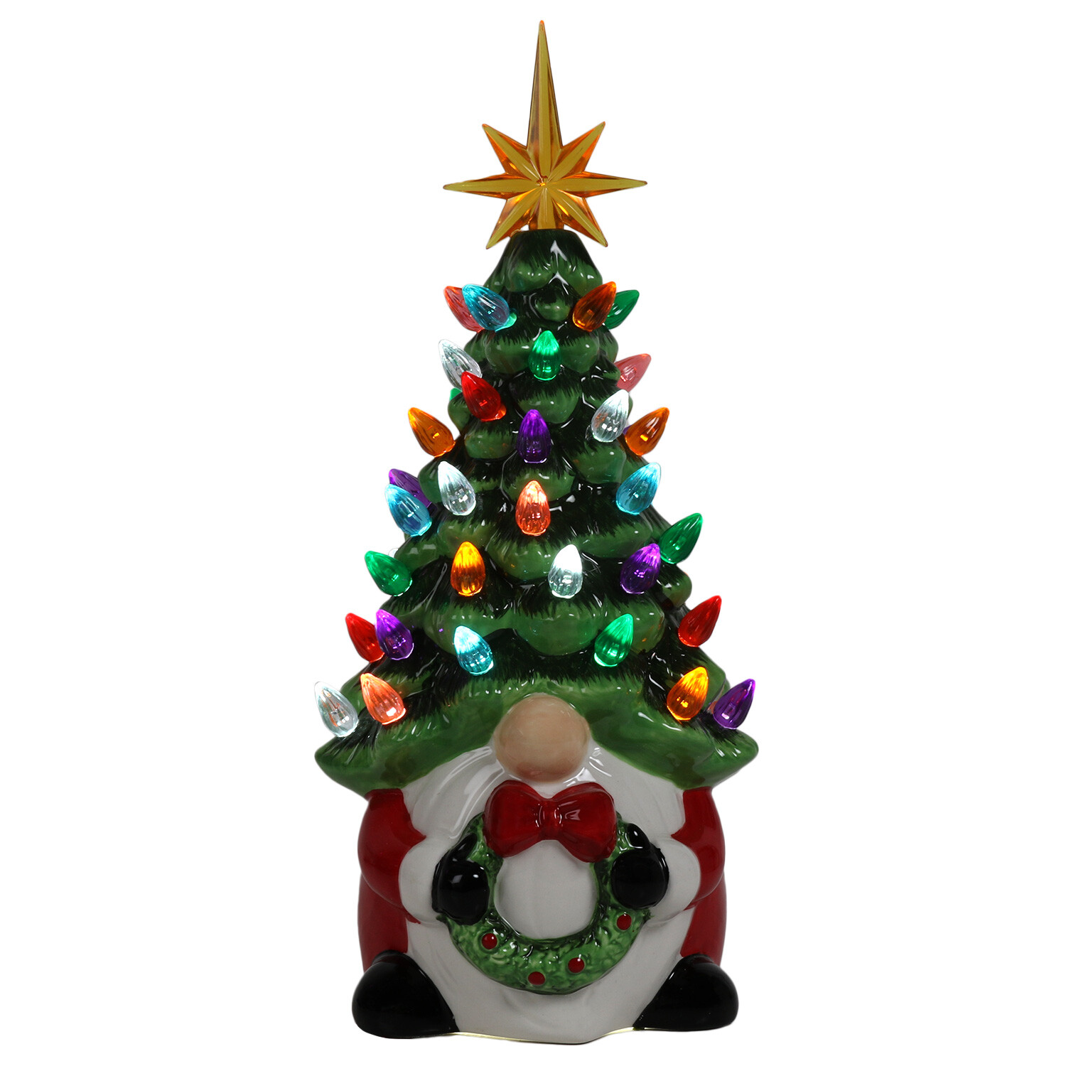 Christmas Gonk Tree With LEDs - Green Image 1