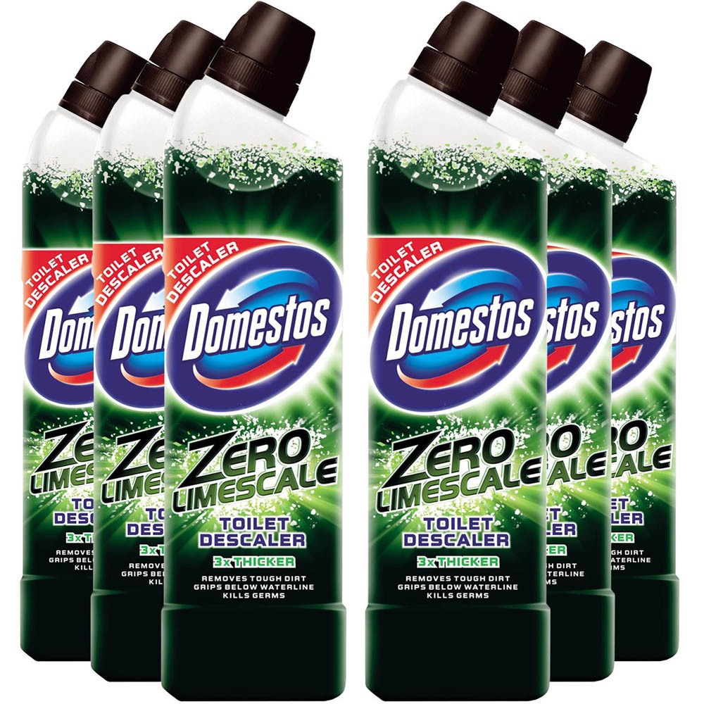 Domestos Zero Limescale Toilet Descaler 750ml 6 Pack Image 1